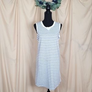 Another Love Gray & White Sleeveless Dress